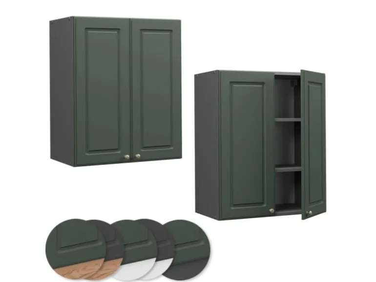 Vicco Hängeschrank Fame-Line Hängender Küchenschrank Grün-Gold Landhaus/Anthrazit 60 cm