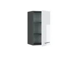 Vicco Hängeschrank Fame-Line Hängender Küchenschrank Weiß Hochglanz/Anthrazit 40 cm