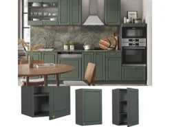 Vicco Hängeschrank Fame-Line Hängender Küchenschrank Grün-Gold Landhaus/Anthrazit 45 cm
