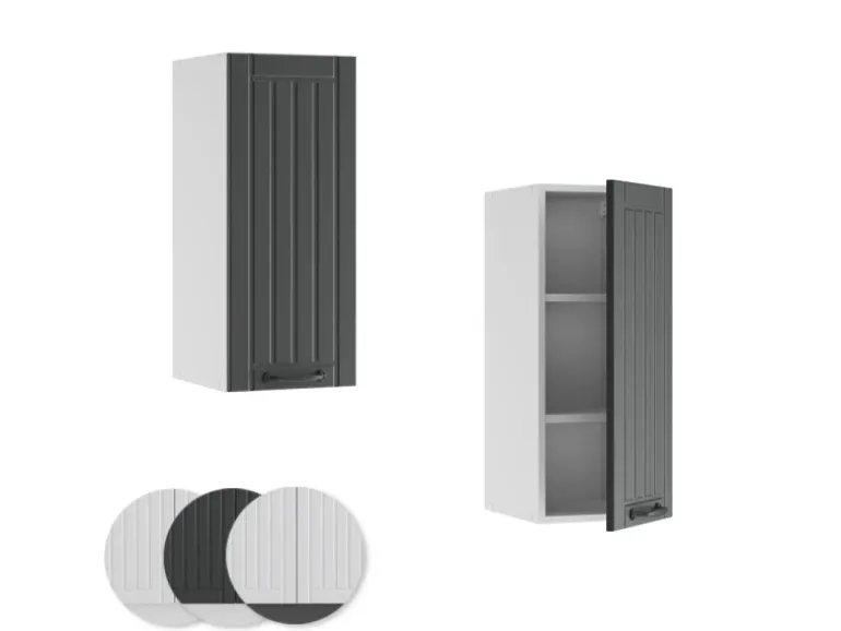 Vicco Hängeschrank Fame-Line Hängender Küchenschrank Anthrazit/Weiß 30 cm
