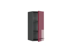 Vicco Hängeschrank Fame-Line Hängender Küchenschrank Bordeaux Hochglanz/Anthrazit 30 cm