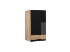Vicco Hängeschrank Fame-Line Schwarz-Eiche Hochglanz/Goldkraft Eiche 40 cm
