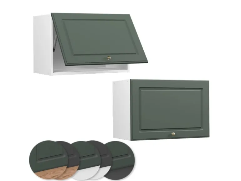 Vicco Hängeschrank Fame-Line Hängender Küchenschrank Grün-Gold Landhaus/Weiß 60 cm Flach