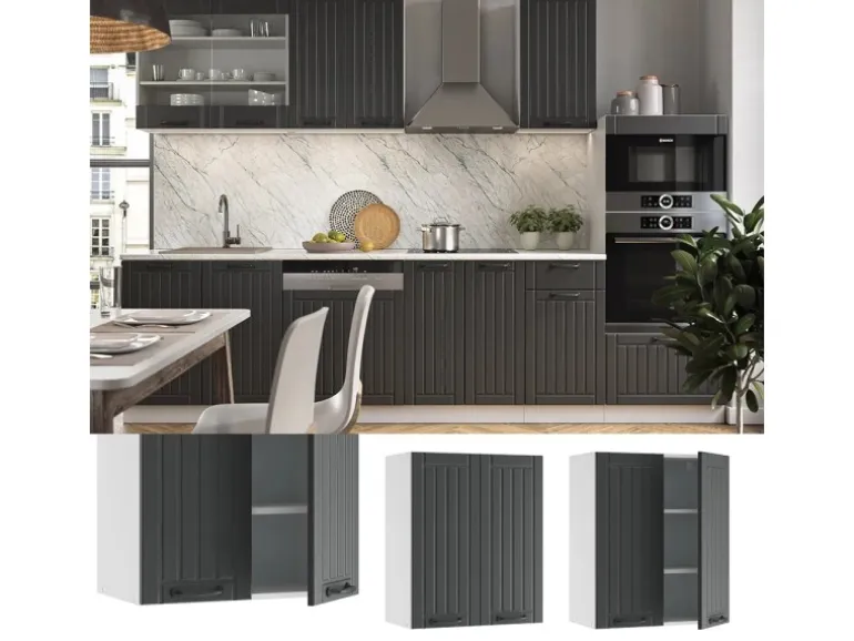 Vicco Hängeschrank Fame-Line Hängender Küchenschrank Anthrazit/Weiß 60 cm