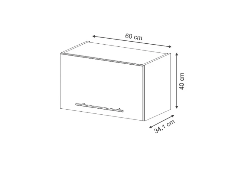Vicco Hängeschrank Fame-Line Hängender Küchenschrank Dunkelblau Hochglanz/Weiß 60 cm Flach