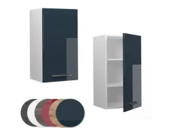 Vicco Hängeschrank Fame-Line Hängender Küchenschrank Dunkelblau Hochglanz/Weiß 40 cm