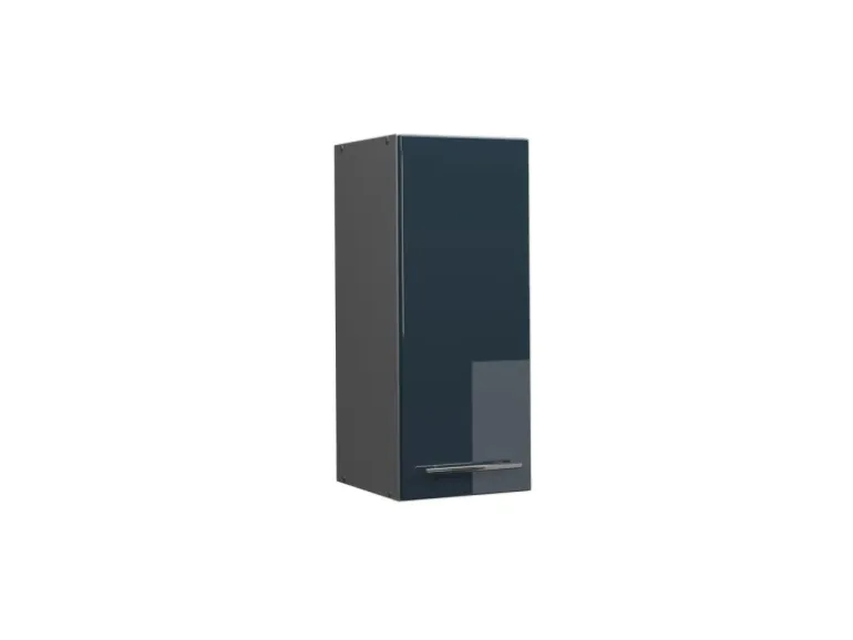 Vicco Hängeschrank Fame-Line Hängender Küchenschrank Dunkelblau Hochglanz/Anthrazit 30 cm