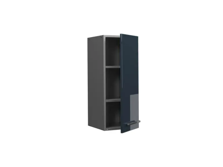 Vicco Hängeschrank Fame-Line Hängender Küchenschrank Dunkelblau Hochglanz/Anthrazit 30 cm