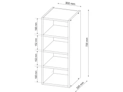 Vicco Hängeschrank Fame-Line Offener Küchenschrank Goldkraft Eiche/Goldkraft Eiche 30 cm