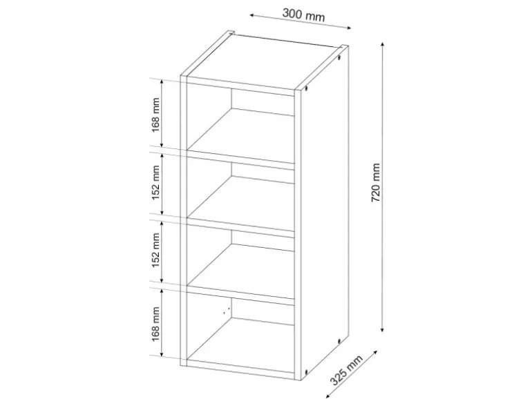 Vicco Hängeschrank Fame-Line Offener Küchenschrank Goldkraft Eiche/Goldkraft Eiche 30 cm