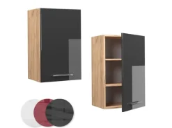 Vicco Hängeschrank Fame-Line Anthrazit Hochglanz/Goldkraft Eiche 45 cm
