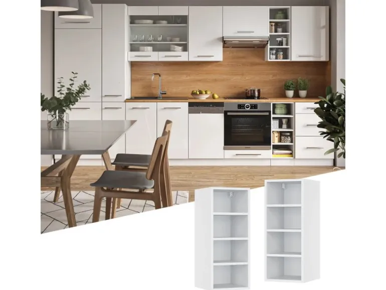 Vicco Hängeschrank Fame-Line Offener Küchenschrank Weiß/Weiß 30 cm