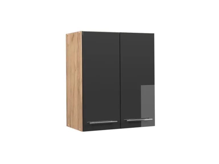 Vicco Hängeschrank Fame-Line Anthrazit Hochglanz/Goldkraft Eiche 60 cm