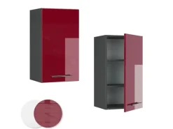 Vicco Hängeschrank Fame-Line Hängender Küchenschrank Bordeaux Hochglanz/Anthrazit 40 cm