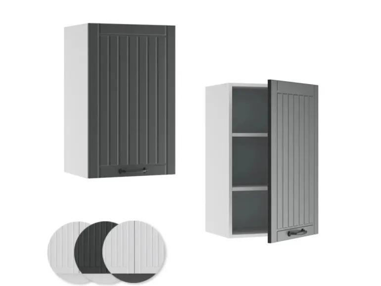 Vicco Hängeschrank Fame-Line Hängender Küchenschrank Anthrazit/Weiß 45 cm
