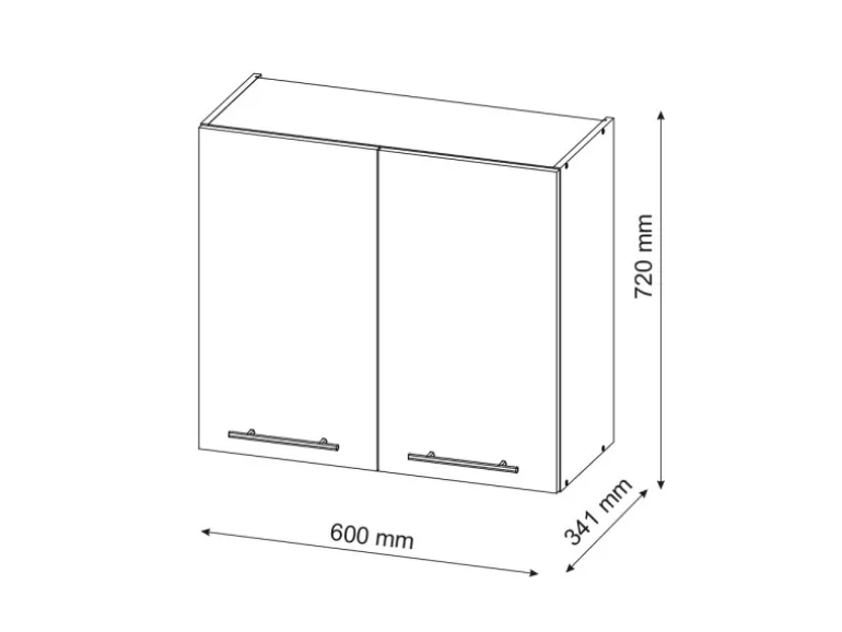 Vicco Hängeschrank Fame-Line Hängender Küchenschrank Weiß Landhaus/Weiß 60 cm