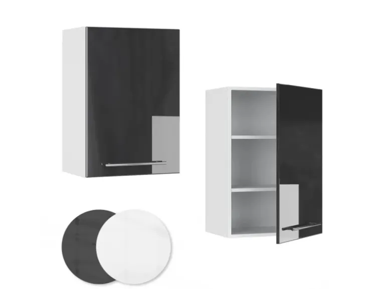 Vicco Hängeschrank Fame-Line Hängender Küchenschrank Anthrazit Hochglanz/Weiß 50 cm