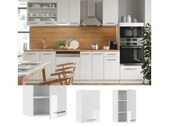 Vicco Hängeschrank Fame-Line Hängender Küchenschrank Weiß Hochglanz/Weiß 45 cm