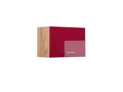 Vicco Hängeschrank R-Line Bordeaux Hochglanz/Goldkraft Eiche 60 cm Flach