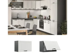 Vicco Hängeschrank R-Line Hängender Küchenschrank Weiß Landhaus/Anthrazit 60 cm Flach