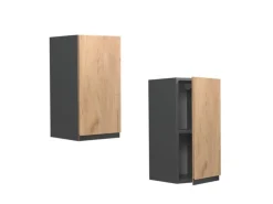 Vicco Hängeschrank R-Line Hängender Küchenschrank Goldkraft Eiche/Anthrazit 30 cm J-Shape