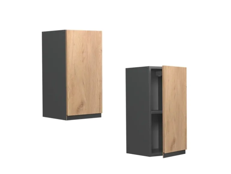 Vicco Hängeschrank R-Line Hängender Küchenschrank Goldkraft Eiche/Anthrazit 30 cm J-Shape