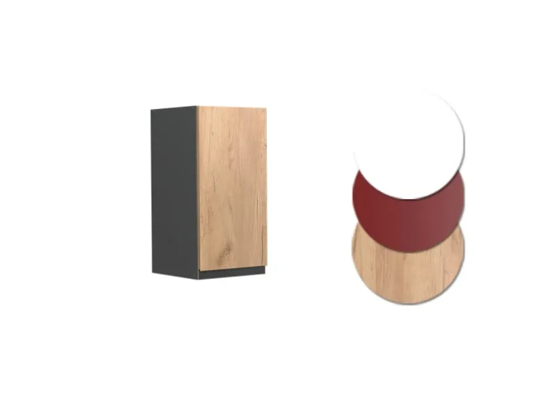 Vicco Hängeschrank R-Line Hängender Küchenschrank Goldkraft Eiche/Anthrazit 30 cm J-Shape