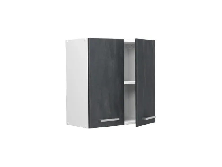 Vicco Hängeschrank R-Line Hängender Küchenschrank Schwarz Beton/Weiß 60 cm