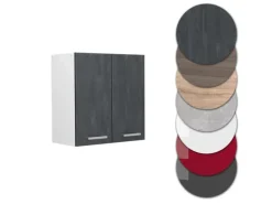 Vicco Hängeschrank R-Line Hängender Küchenschrank Schwarz Beton/Weiß 60 cm
