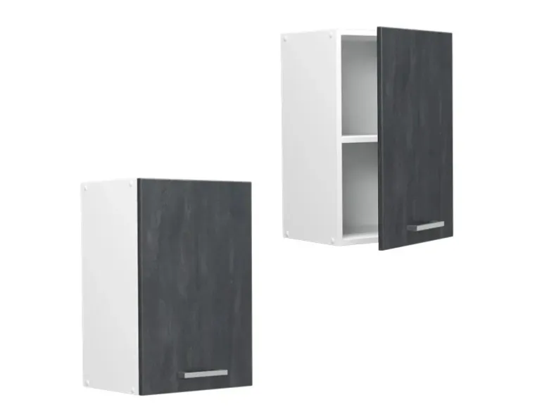 Vicco Hängeschrank R-Line Hängender Küchenschrank Schwarz Beton/Weiß 40 cm