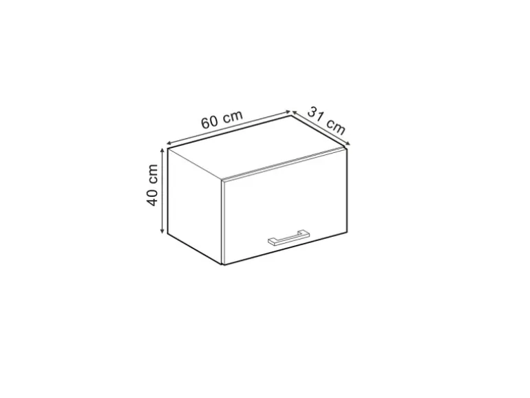 Vicco Hängeschrank R-Line Hängender Küchenschrank Artisan-Eiche/Weiß 60 cm Flach