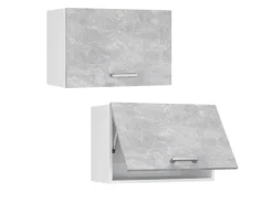 Vicco Hängeschrank R-Line Hängender Küchenschrank Beton/Weiß 60 cm Flach