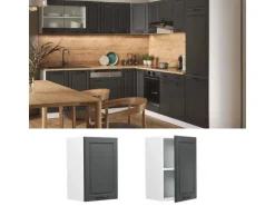 Vicco Hängeschrank R-Line Hängender Küchenschrank Anthrazit Landhaus/Weiß 40 cm
