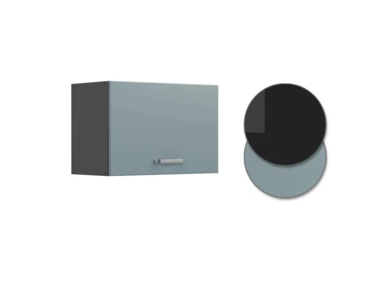 Vicco Hängeschrank R-Line Hängender Küchenschrank Blau-Grau/Anthrazit 60 cm Flach