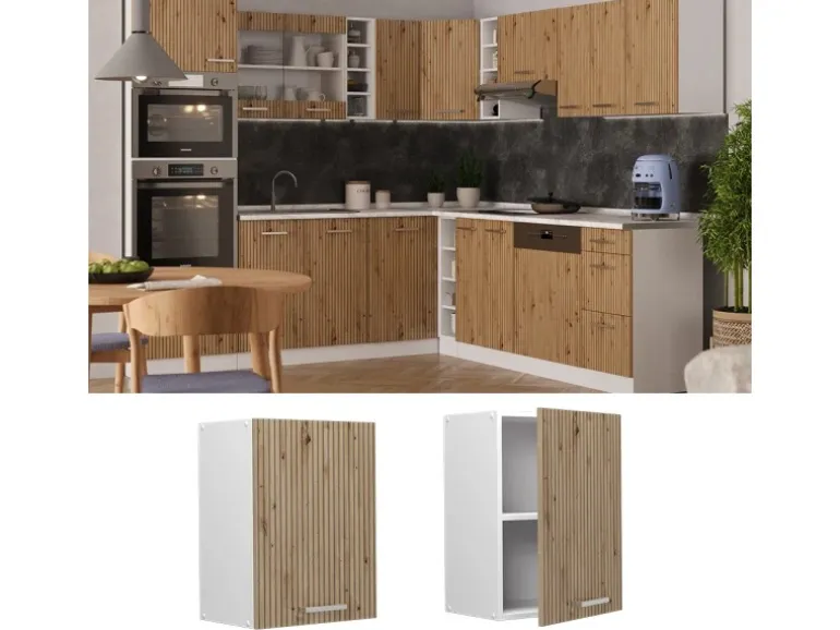 Vicco Hängeschrank R-Line Hängender Küchenschrank Artisan-Eiche/Weiß 45 cm