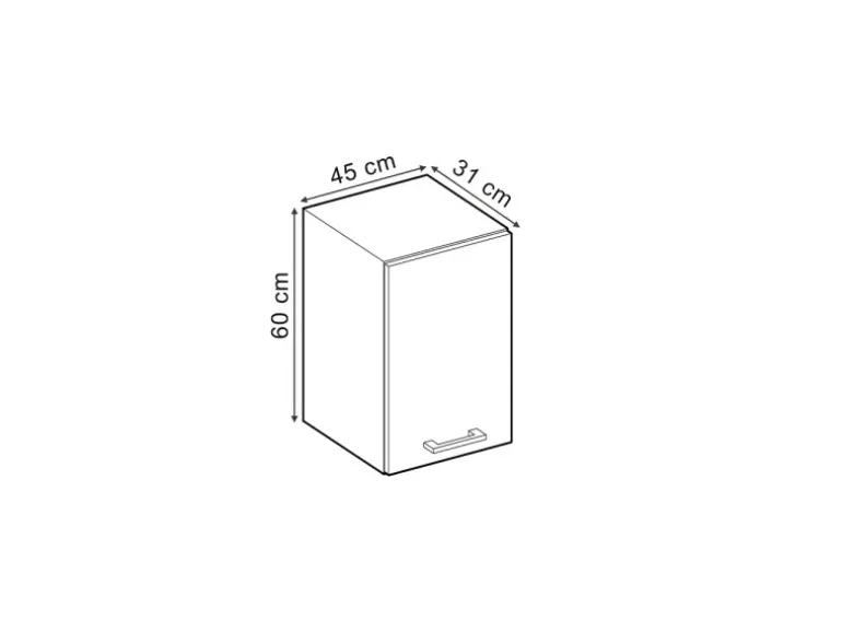 Vicco Hängeschrank R-Line Hängender Küchenschrank Artisan-Eiche/Weiß 45 cm