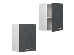 Vicco Hängeschrank R-Line Hängender Küchenschrank Schwarz Beton/Weiß 45 cm