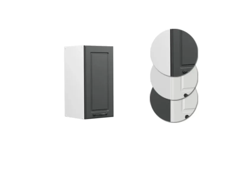 Vicco Hängeschrank R-Line Hängender Küchenschrank Anthrazit Landhaus/Weiß 30 cm