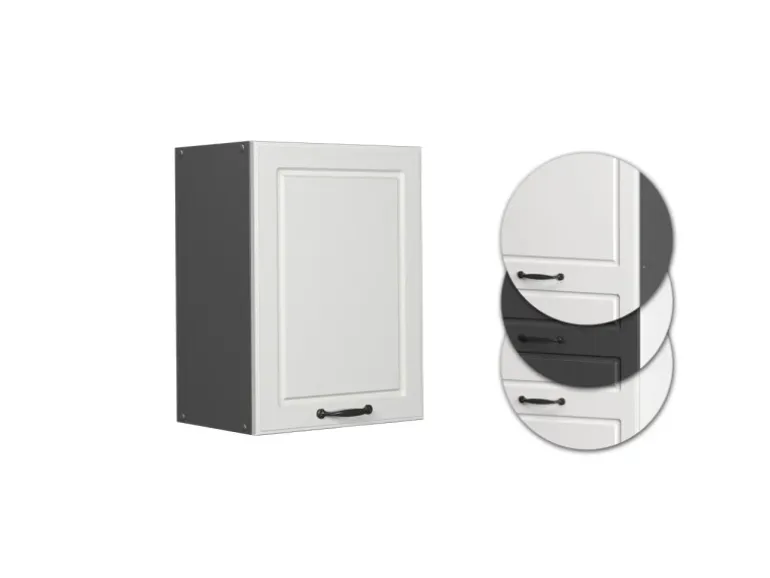 Vicco Hängeschrank R-Line Hängender Küchenschrank Weiß Landhaus/Anthrazit 45 cm