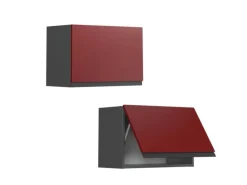 Vicco Hängeschrank R-Line Hängender Küchenschrank Rot/Anthrazit 60 cm J-Shape Flach