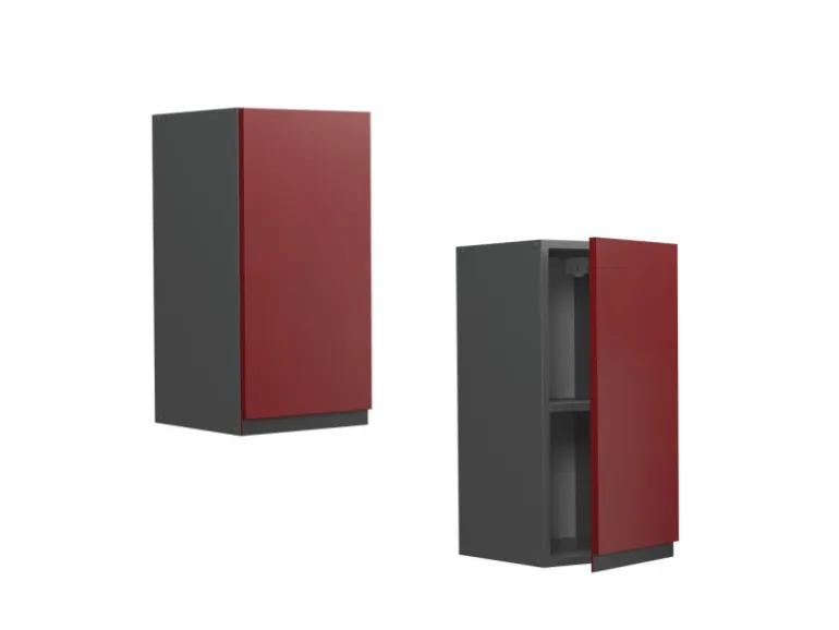 Vicco Hängeschrank R-Line Hängender Küchenschrank Rot/Anthrazit 30 cm J-Shape