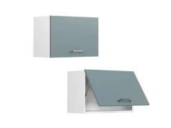 Vicco Hängeschrank R-Line Hängender Küchenschrank Blau-Grau/Weiß 60 cm Flach