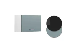 Vicco Hängeschrank R-Line Hängender Küchenschrank Blau-Grau/Weiß 60 cm Flach