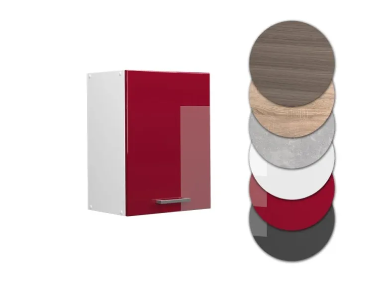 Vicco Hängeschrank R-Line Hängender Küchenschrank Bordeaux Hochglanz/Weiß 45 cm