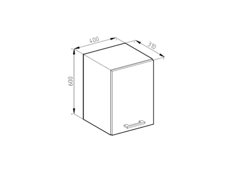 Vicco Hängeschrank R-Line Hängender Küchenschrank Anthrazit Hochglanz/Weiß 40 cm