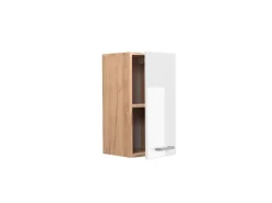 Vicco Hängeschrank R-Line Hängender Küchenschrank Weiß Hochglanz/Goldkraft Eiche 30 cm