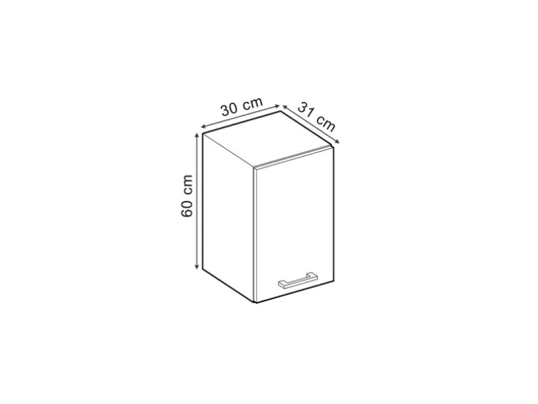 Vicco Hängeschrank R-Line Hängender Küchenschrank Artisan-Eiche/Goldkraft Eiche 30 cm