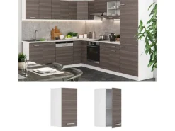 Vicco Hängeschrank R-Line Hängender Küchenschrank Grau/Weiß 30 cm