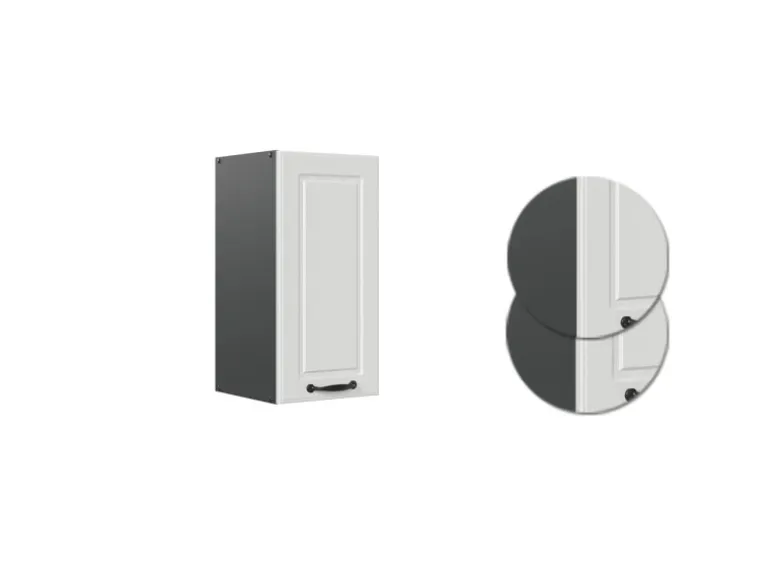 Vicco Hängeschrank R-Line Hängender Küchenschrank Weiß Landhaus/Anthrazit 30 cm