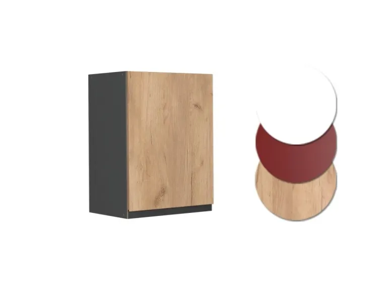 Vicco Hängeschrank R-Line Hängender Küchenschrank Goldkraft Eiche/Anthrazit 45 cm J-Shape